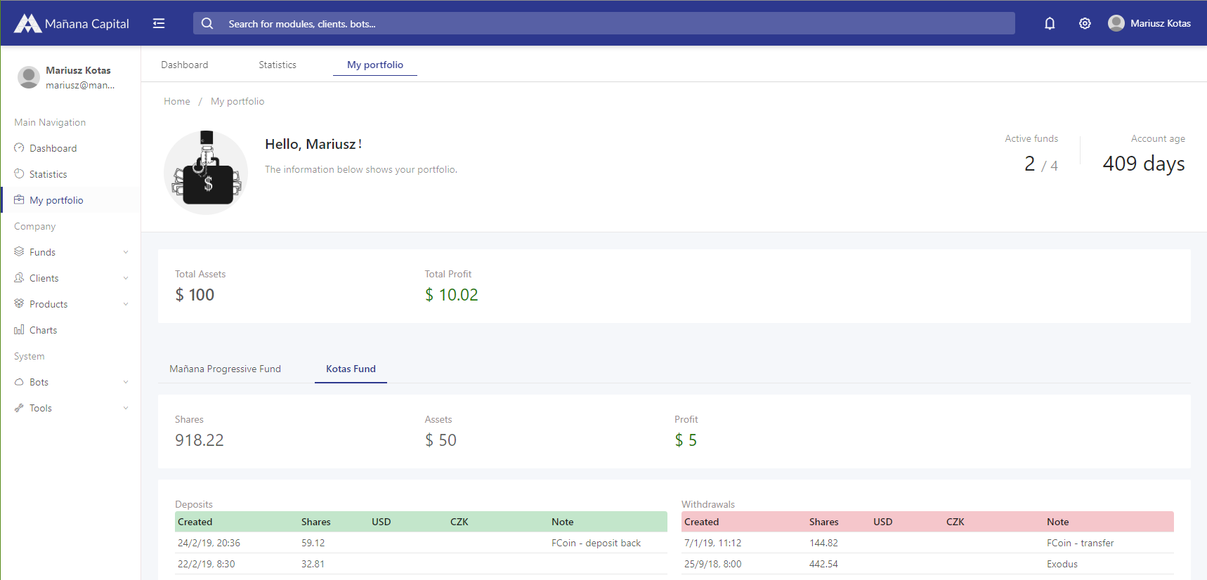 Screen of Nexus